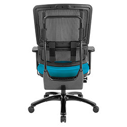 Vertical Black Mesh Back Chair with Shiny Black Base 1